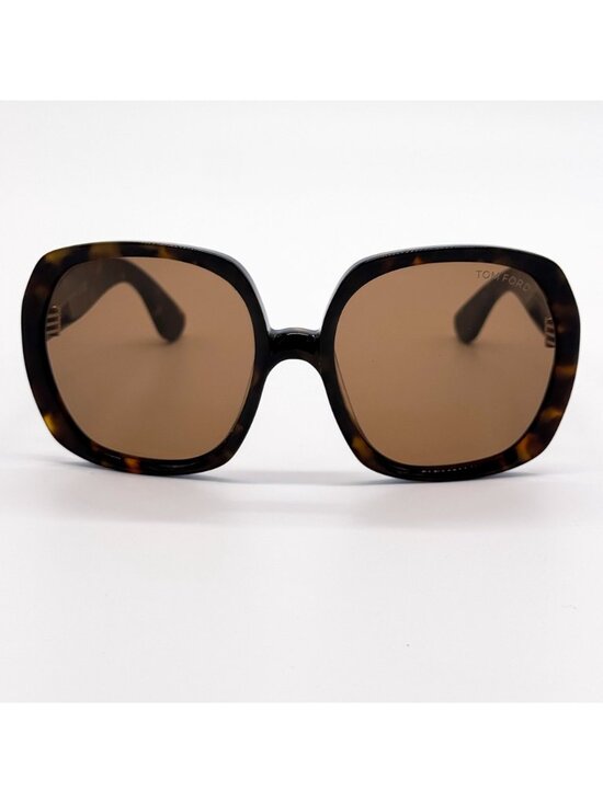 NEW TOM FORD SAFFRON SUNGLASSES TF1221 52E OVERSIZED HAVANA WOMEN EYEWEAR FT1221 main image 7